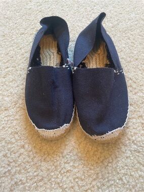Women's Navy Canvas Espadrilles with Jute Sole